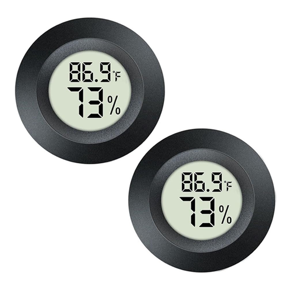 JEDEW Digital Thermometer Hygrometer for Terrariums, 2 Pack