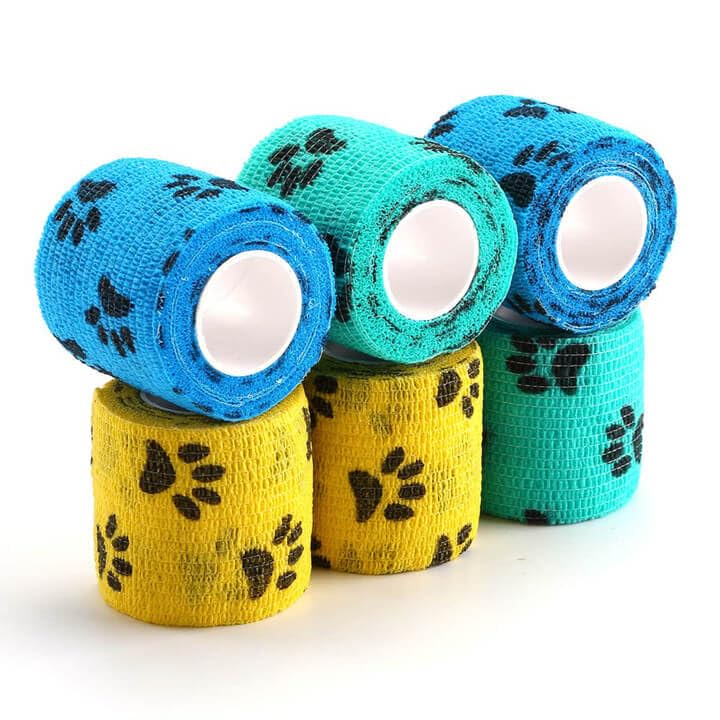 WePet Self-Adhesive Pet Wrap Bandage, 2", 6 Rolls