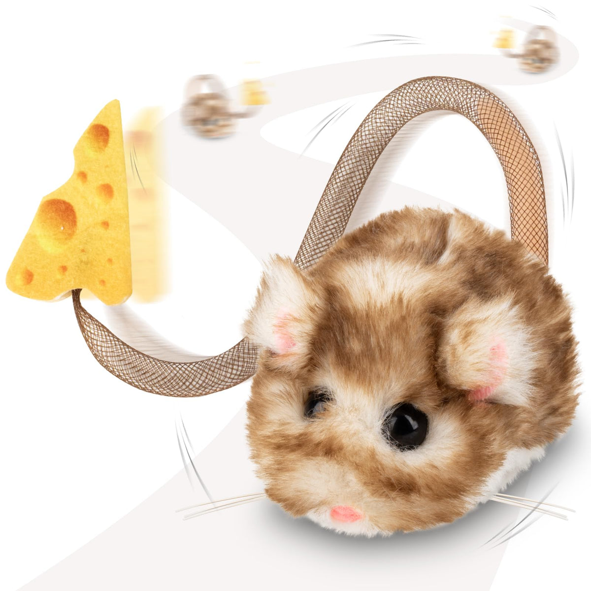 Migipaws MigiMouse Rechargeable Interactive Cat Toy, Brown