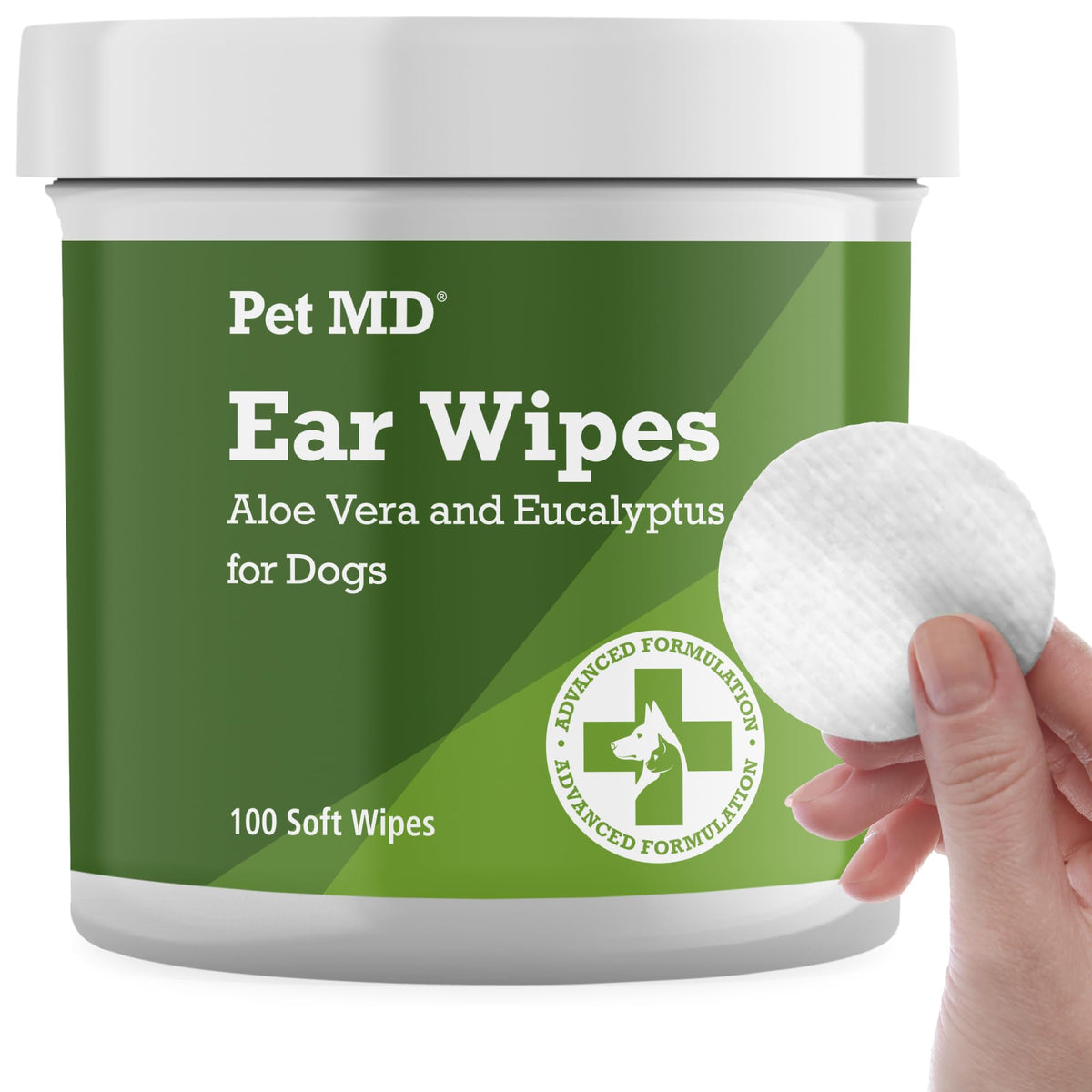 Pet MD Dog Ear Cleaning Wipes – Otic Cleanser for Dogs - 100 ct