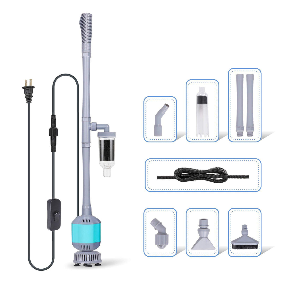 hygger 5-in-1 Electric Aquarium Gravel Cleaner, 360 GPH