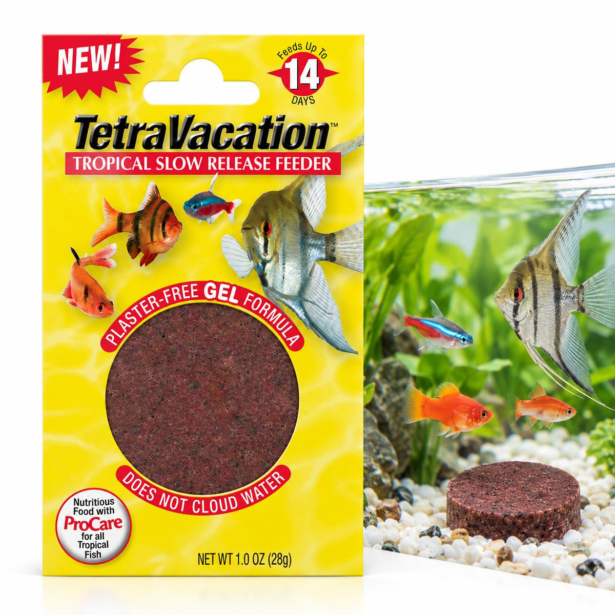 Tetra Vacation Slow-Release Tropical Fish Feeder Block, 1.06 oz