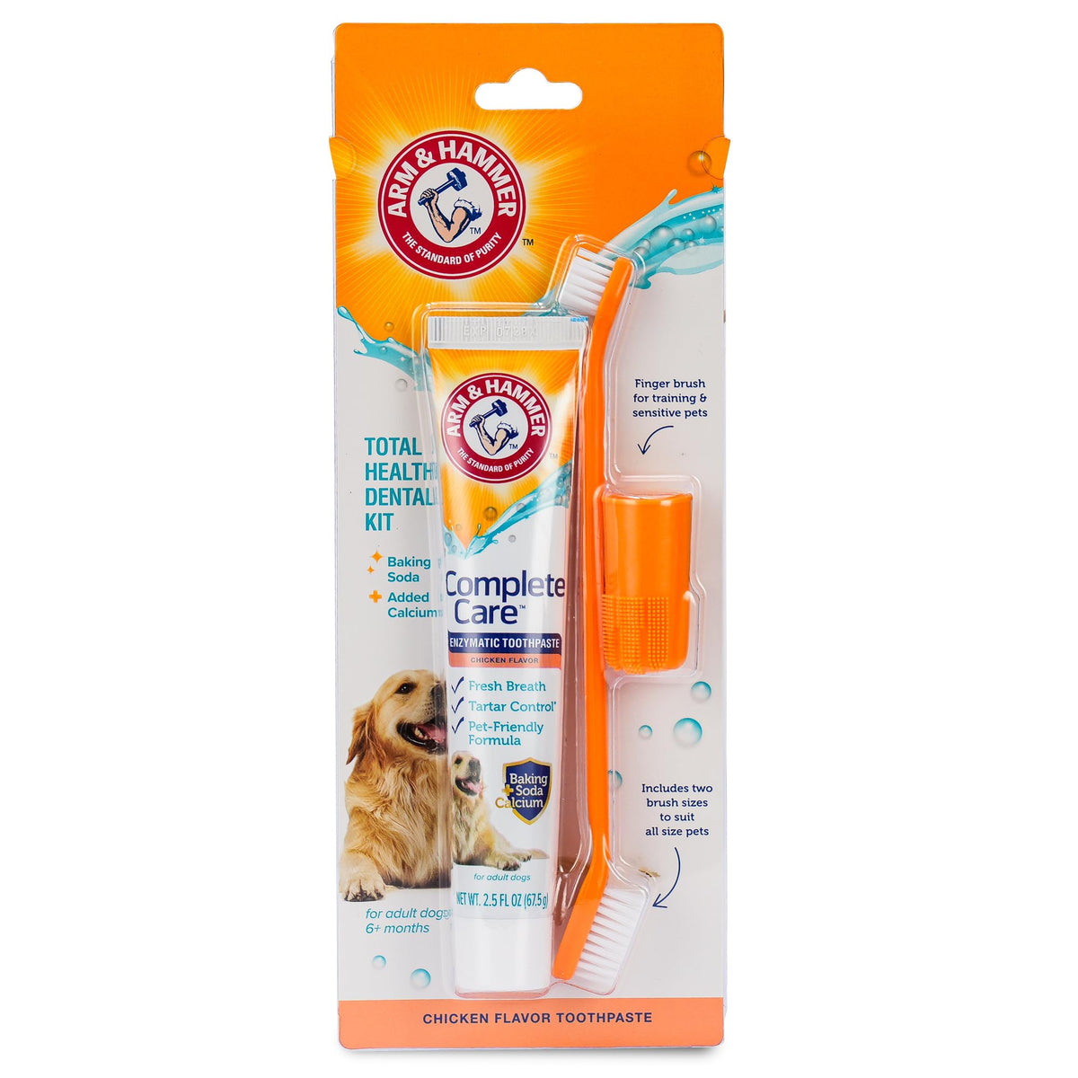 Arm & Hammer Dog Dental Kit, Toothbrush & Toothpaste, 2.5 oz