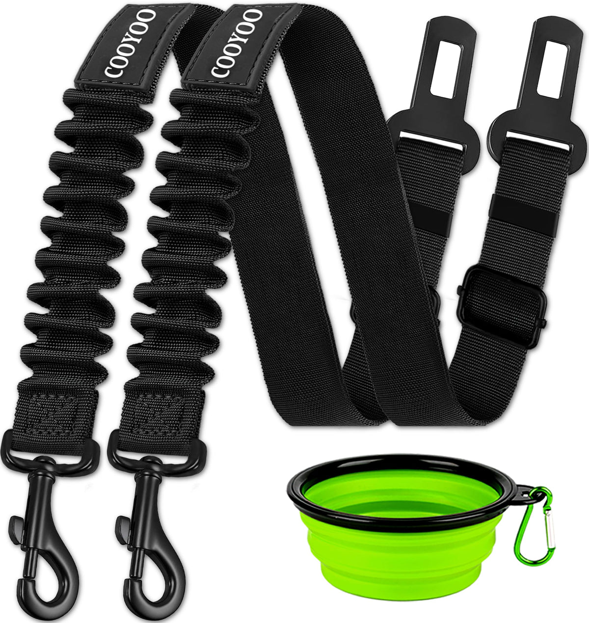 COOYOO Retractable Dog Seat Belt, 3 Pack