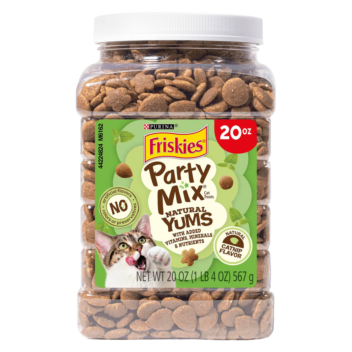 Friskies Party Mix Natural Yums Catnip Cat Treats, 20 oz