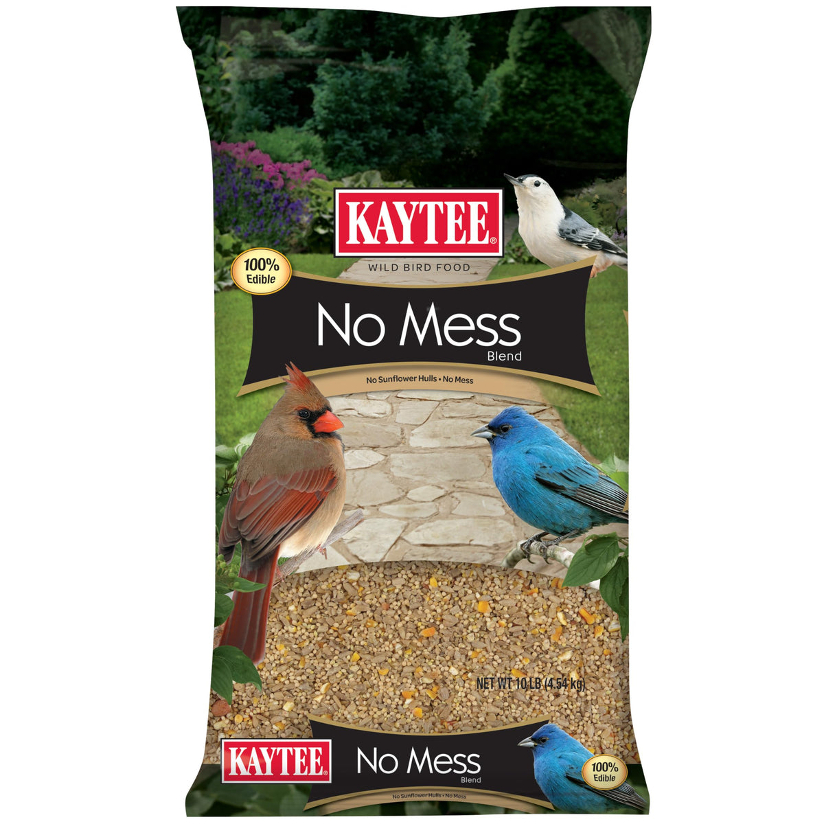 Kaytee Wild Bird No Mess Food Seed Blend for Cardinals, 10 Pound