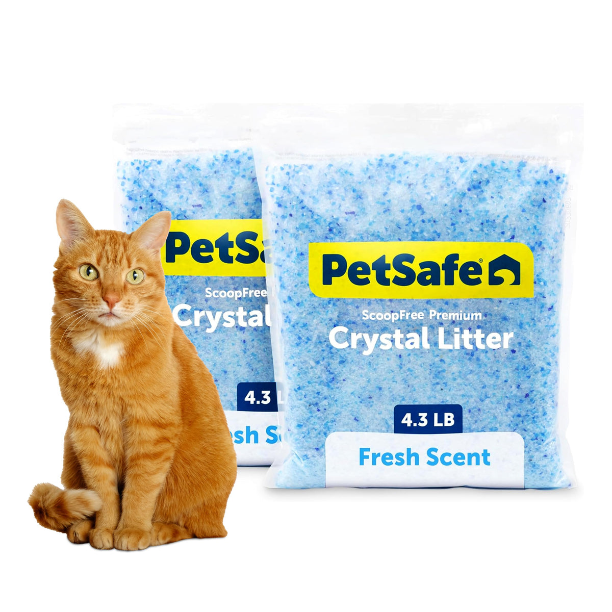PetSafe ScoopFree Premium Crystal Cat Litter, Fresh Scent, 2-Pack