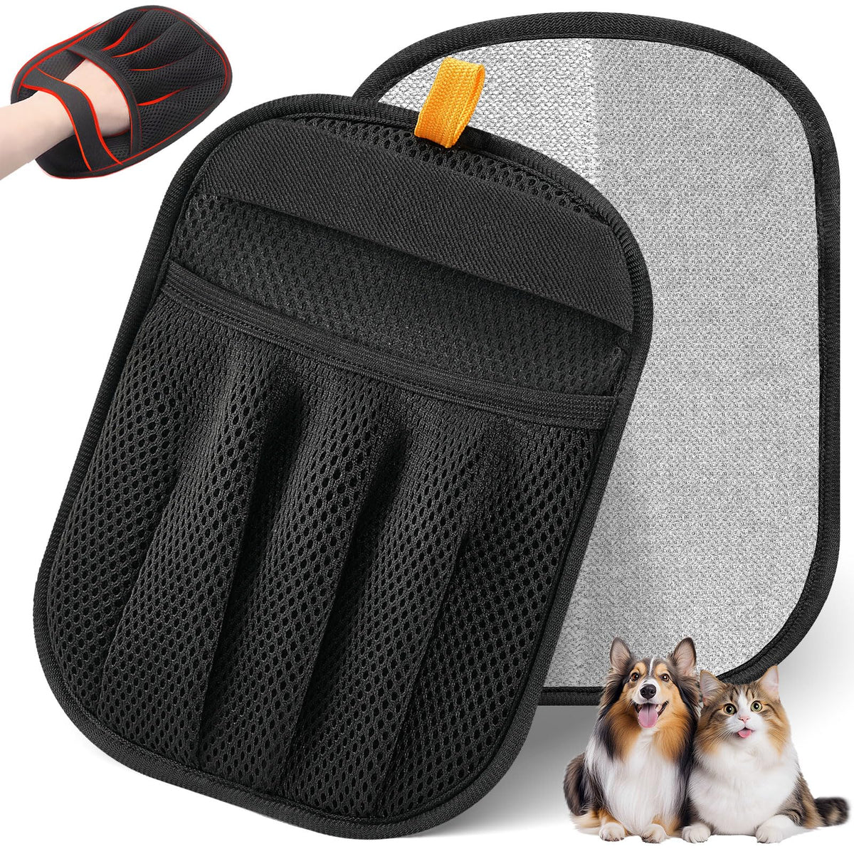 Salhap Reusable Pet Hair Removal Glove for Cats & Dogs