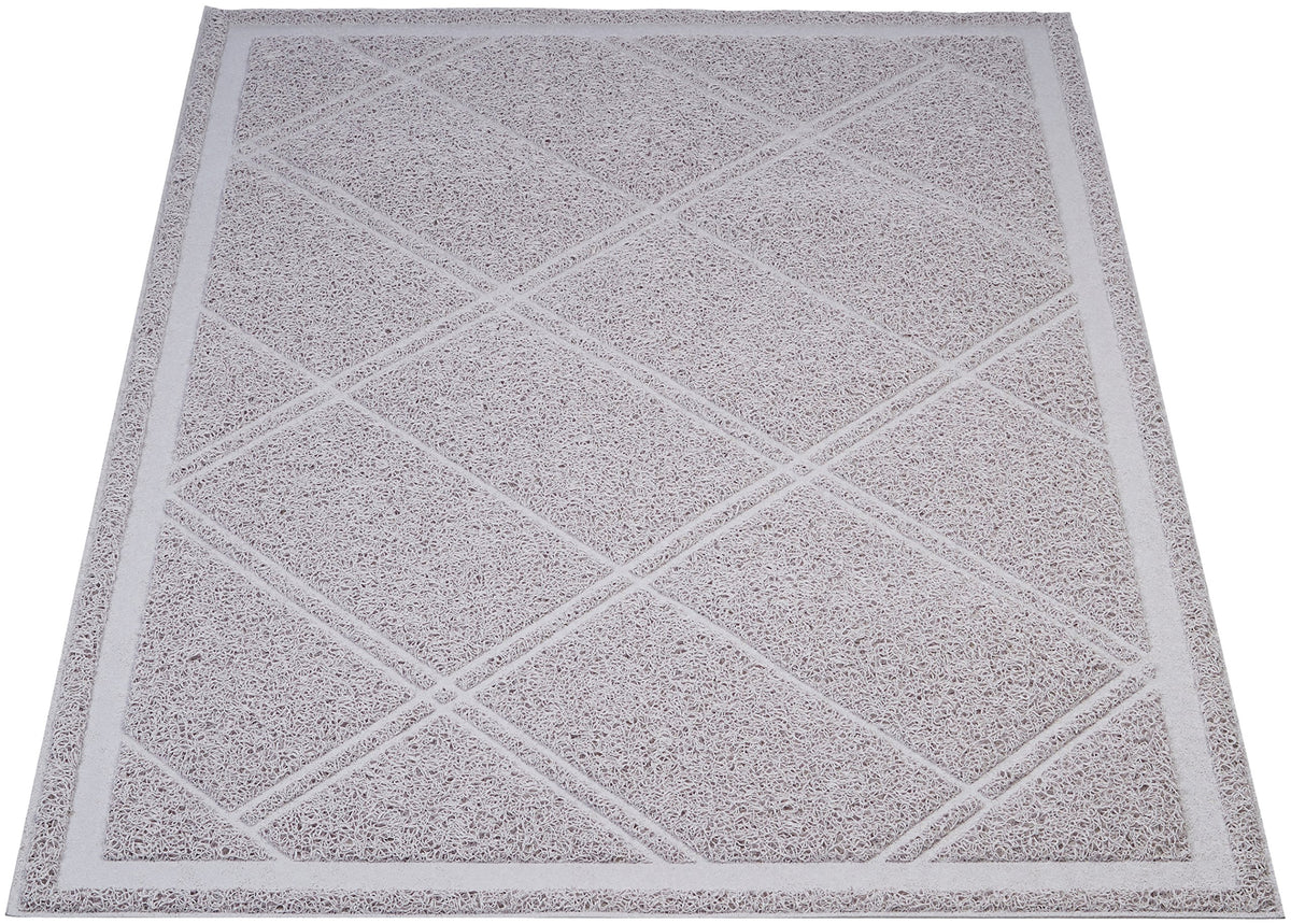 Amazon Basics Litter Trapping Cat Litter Mat, 24" x 35", Grey