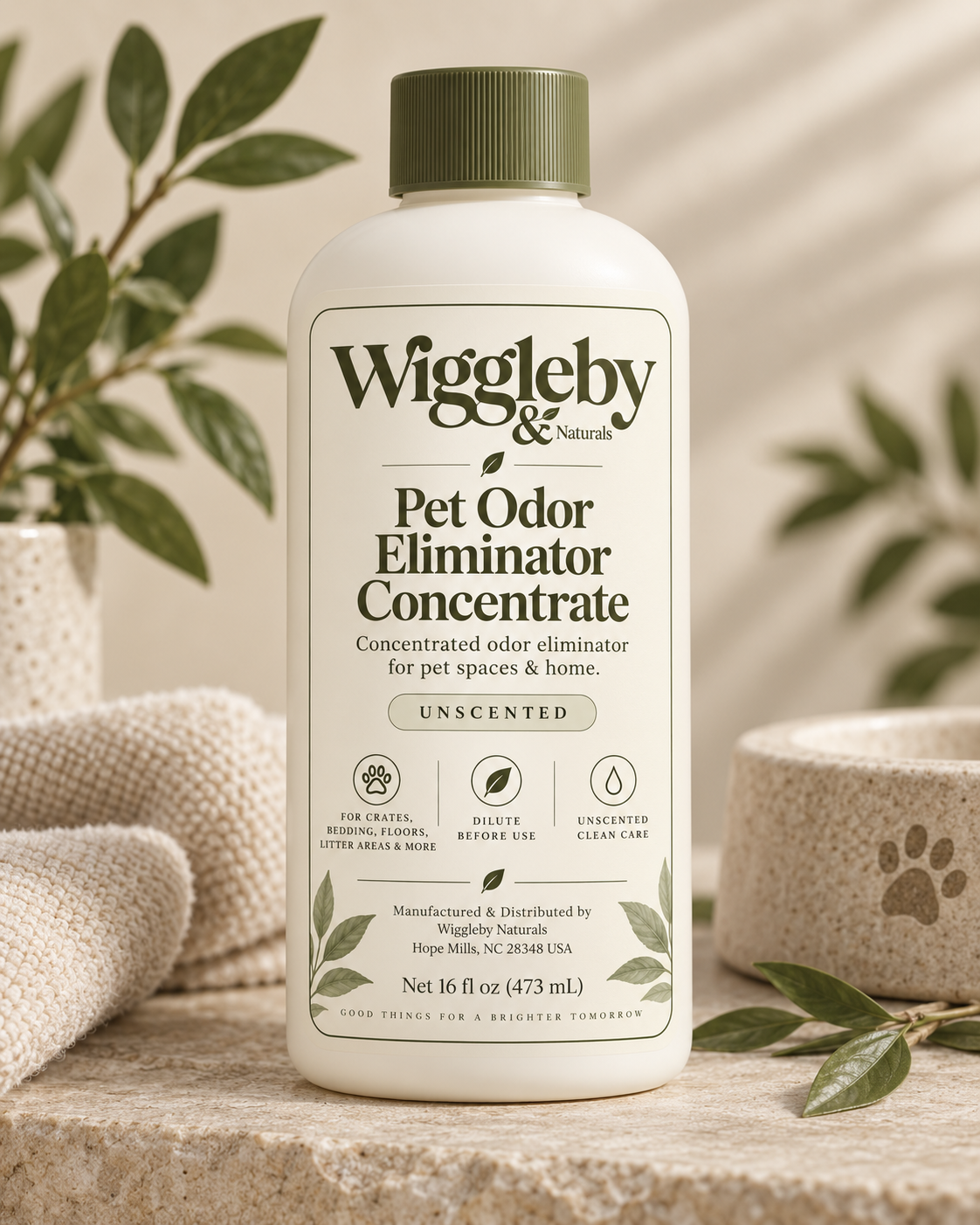 Wiggleby Pet Odor Eliminator Concentrate Unscented 16 oz hero image
