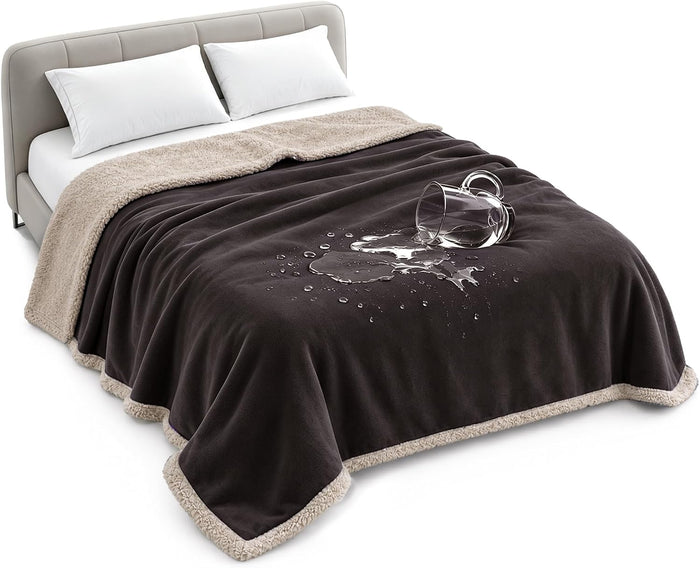 Reversible Waterproof Pet Blanket, 60" x 80", Brown