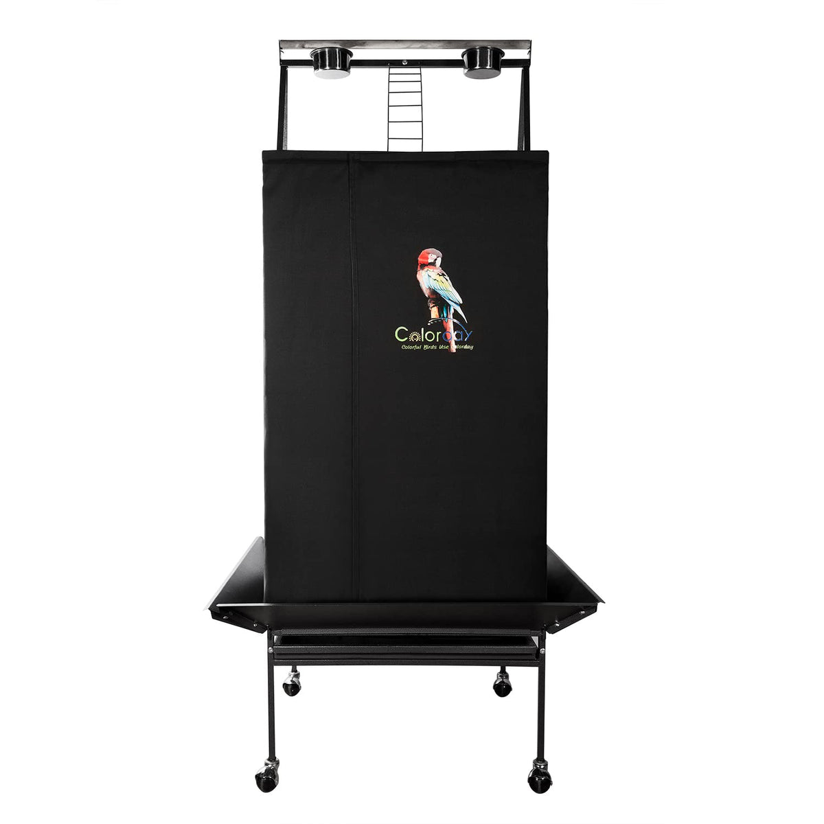 Colorday Good Night Bird Cage Cover for Play Top Cages, Black 68"