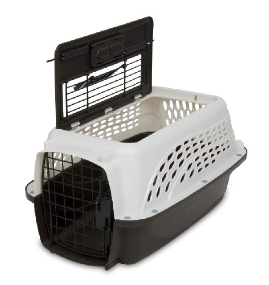 Petmate Two Door Plastic Pet Kennel, 19", White