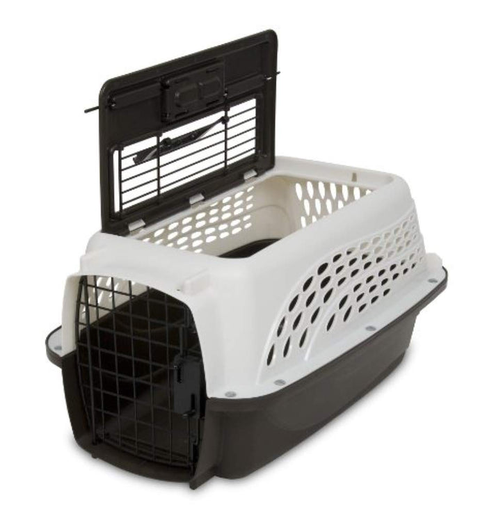 Petmate Two Door Plastic Pet Kennel, 19", White