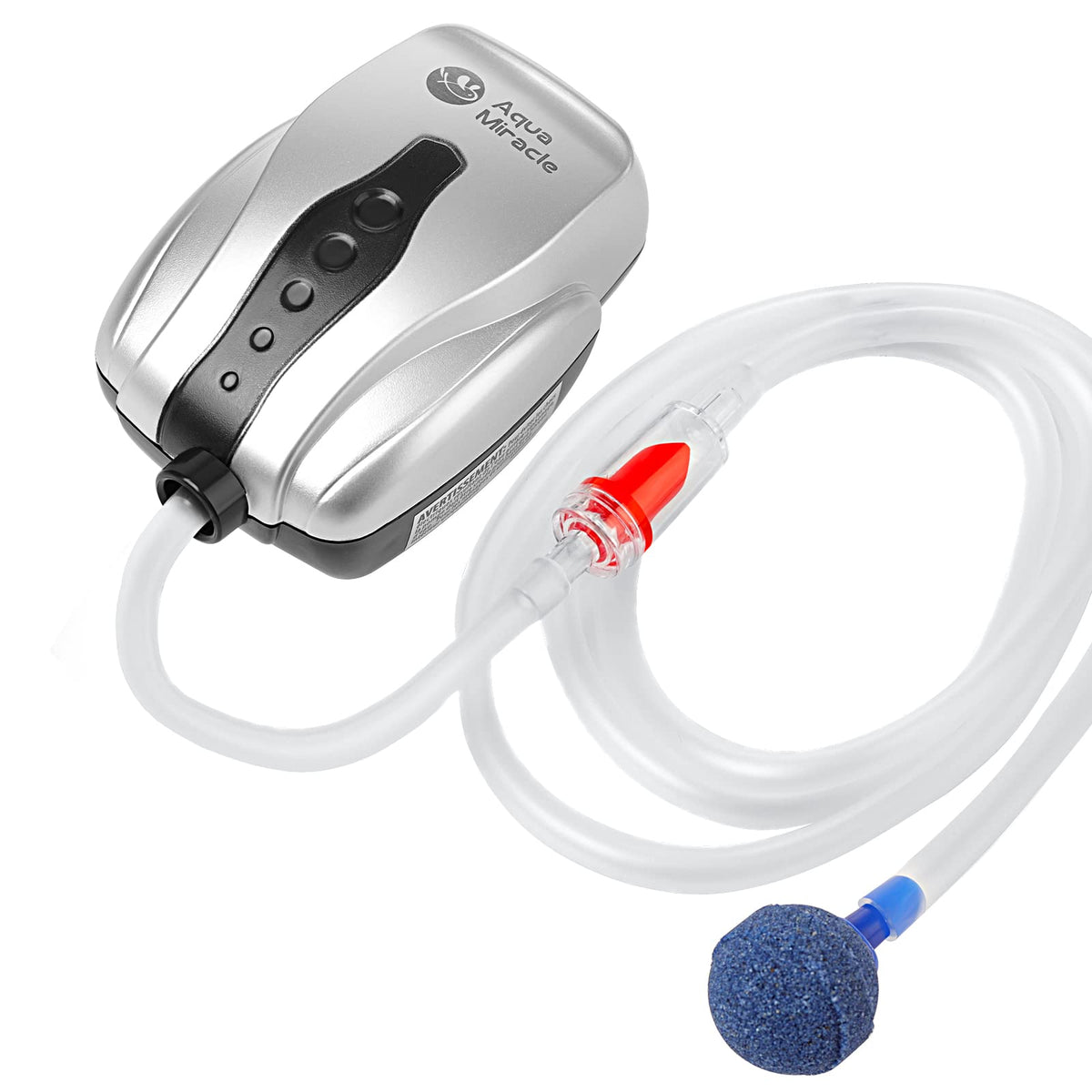 AquaMiracle All-in-One Quiet Aquarium Air Pump Kit, 1-20 Gallon