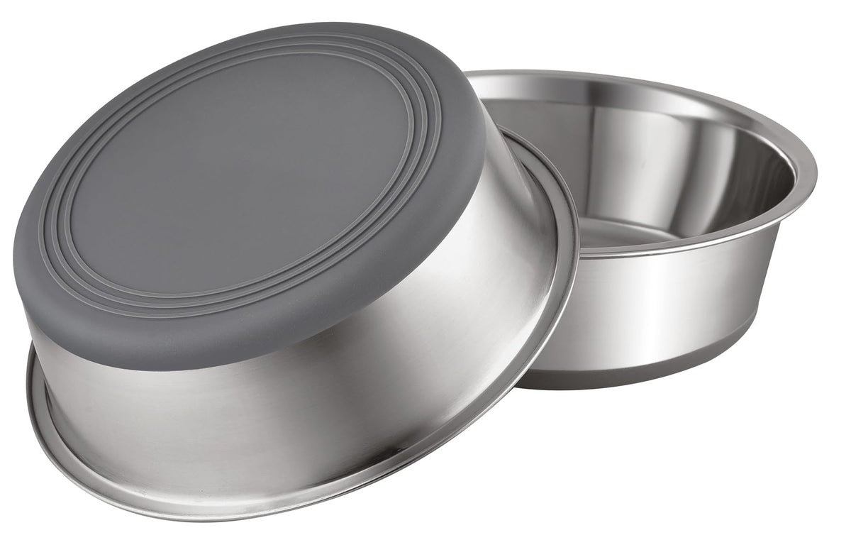 PEGGY11 Nonslip Stainless Steel Dog Bowls, 3.8 US Cup Each, 2 Pack