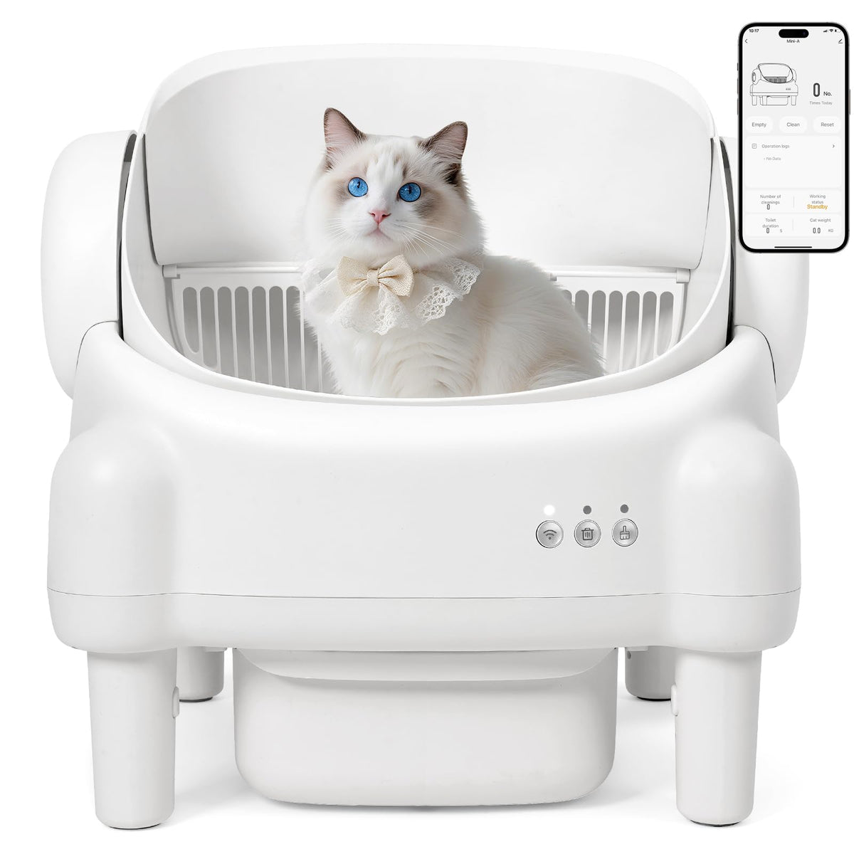 Paruuntys Automatic Litter Box with Safety Sensor & App Control