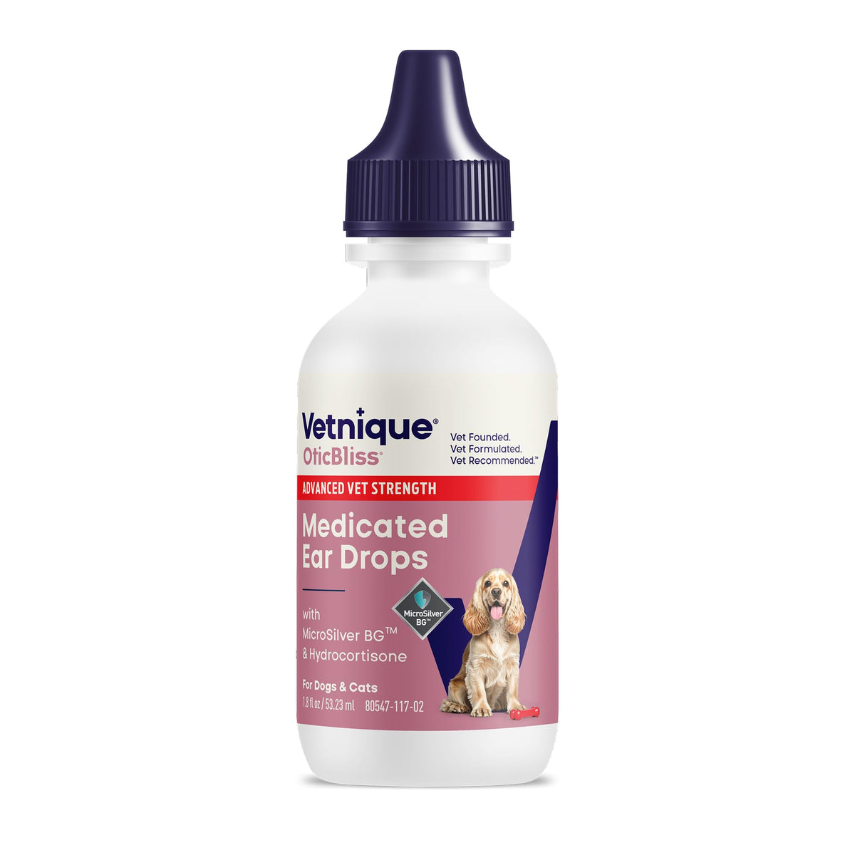 Vetnique Oticbliss Medicated Ear Drops for Dogs & Cats