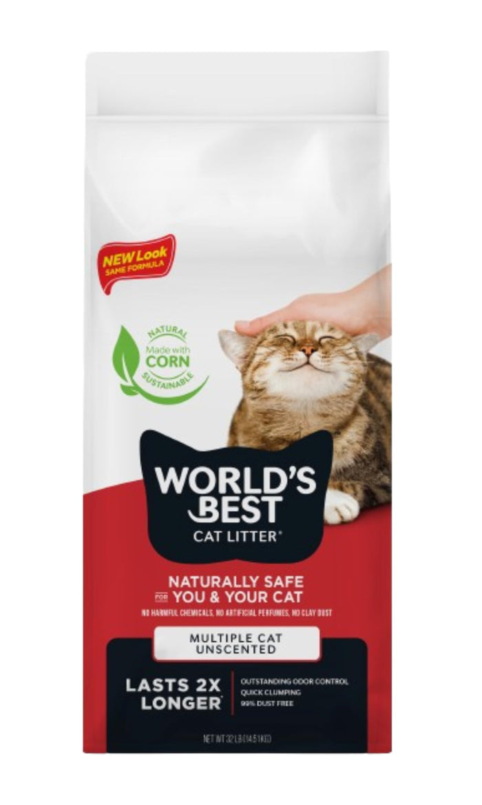 World's Best Cat Litter Multiple Cat Unscented, 32 lb