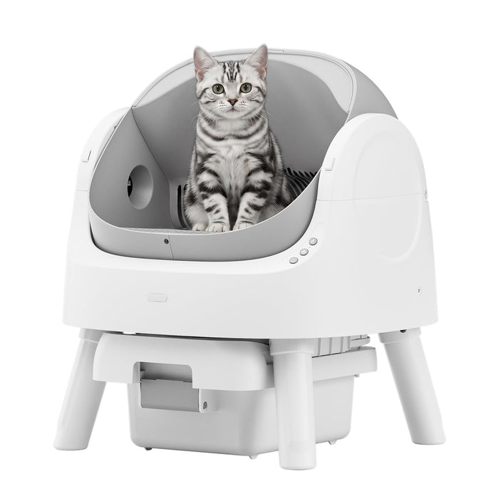 teweoa Self-Cleaning Automatic Cat Litter Box, Open-Top Design