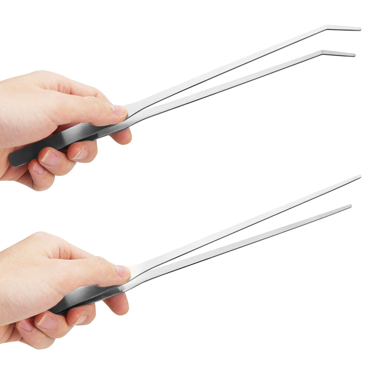 Fri4Free 10.6" Stainless Steel Reptile Feeding Tweezers, 2 Pack