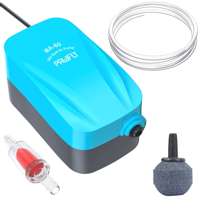 Pawfly 15-40 GPH Compact Air Pump with Sponge Filter, 3-20 Gal