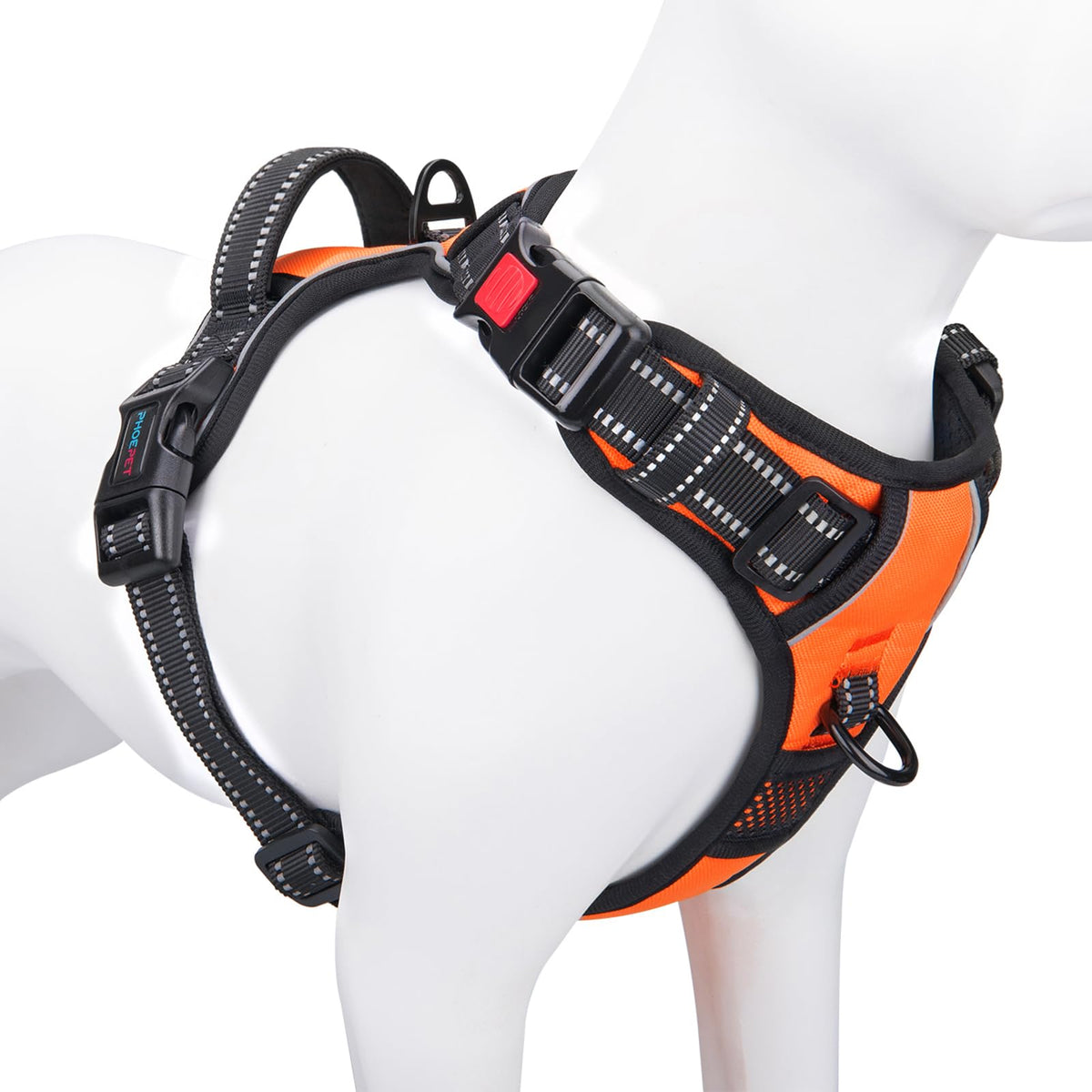 PHOEPET No-Pull Reflective Front Clip Dog Harness, Medium