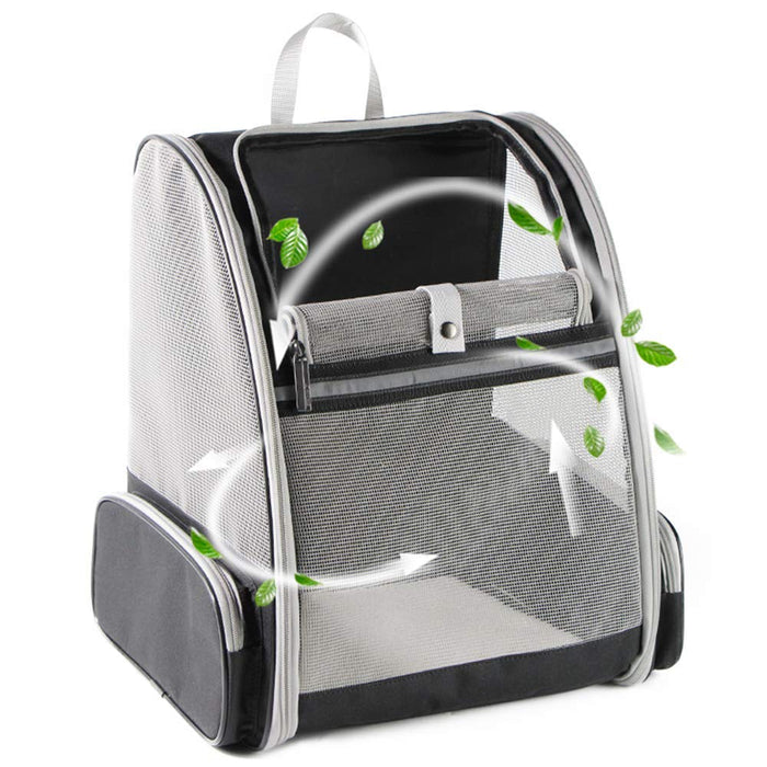 Texsens Traveler Bubble Backpack Pet Carrier, Black