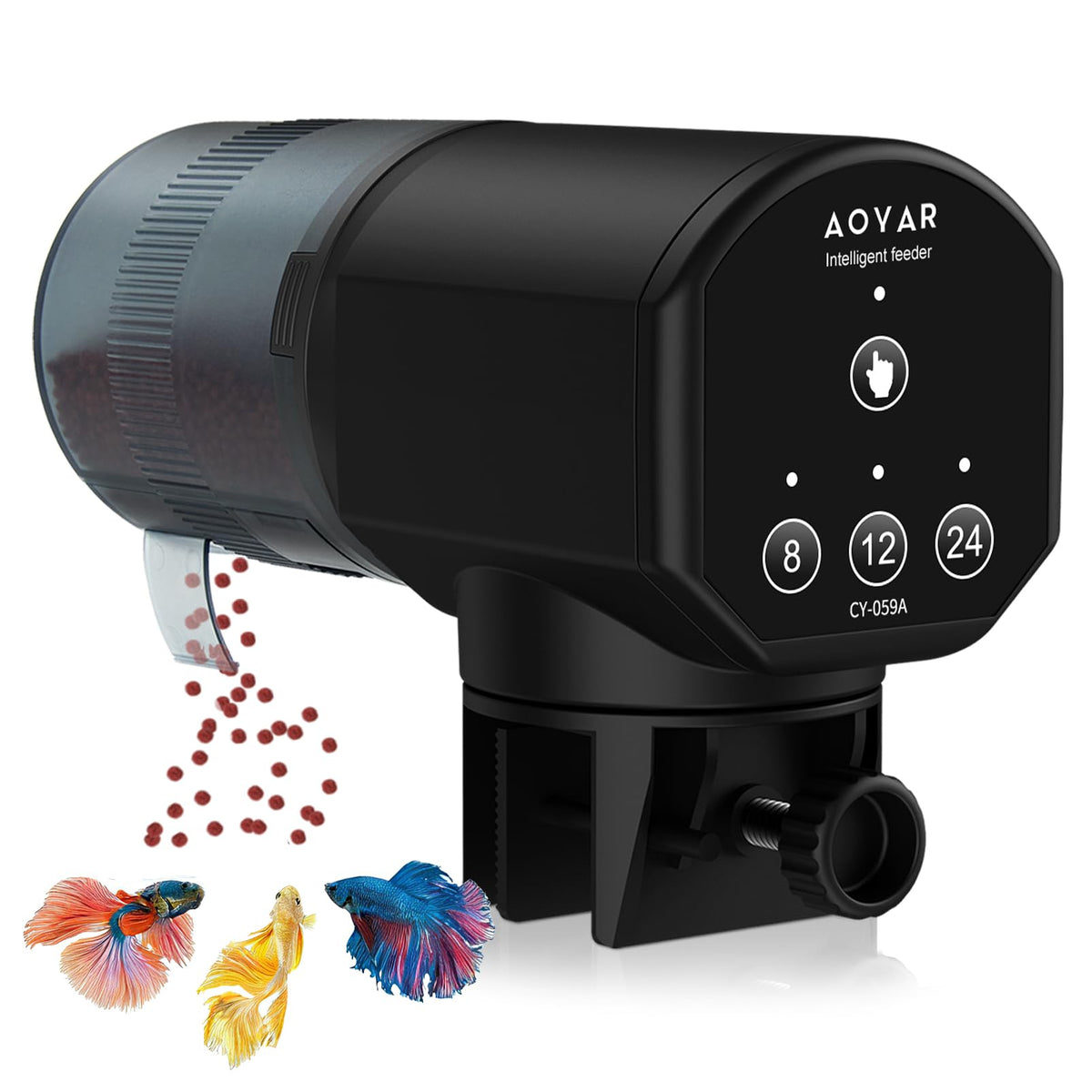 Aoyar Automatic Aquarium Fish Feeder, 200ml