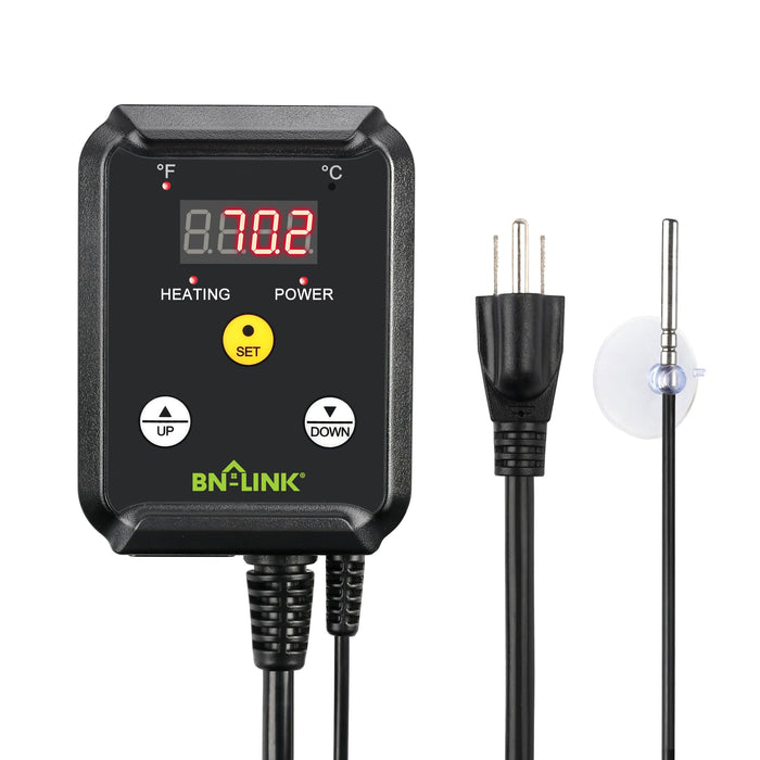 BN-LINK Digital Reptile Heat Mat Thermostat, 1000W