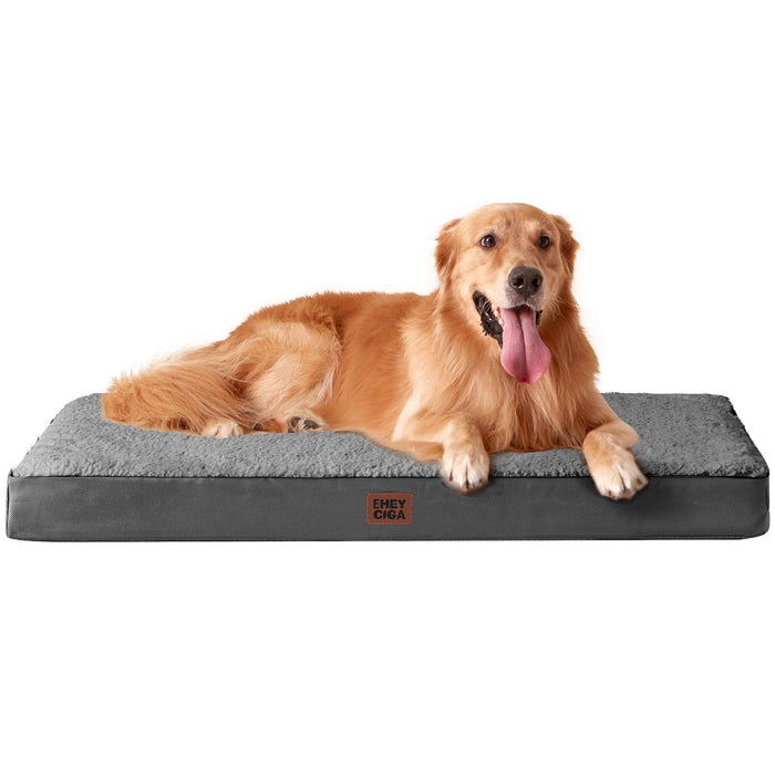 EHEYCIGA Orthopedic Dog Bed with Washable Cover, Large 41", Grey