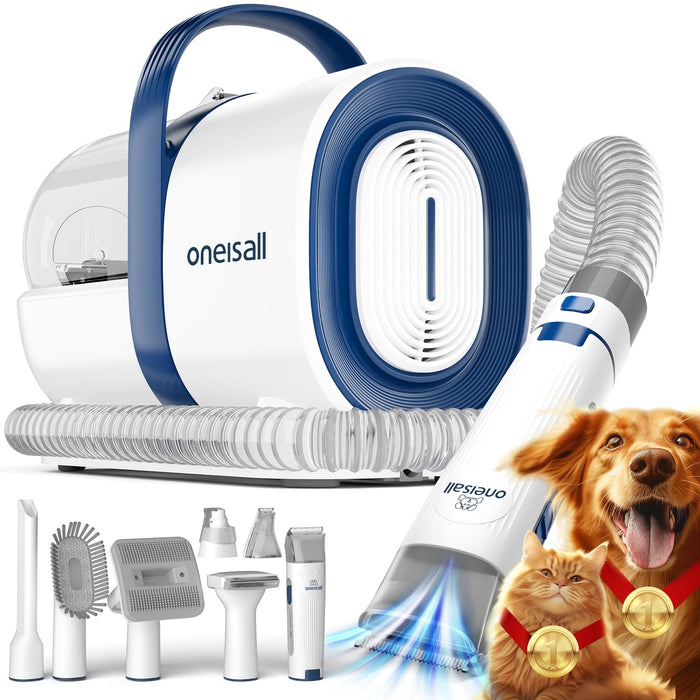 oneisall 7-in-1 Low Noise Dog Grooming Vacuum Kit