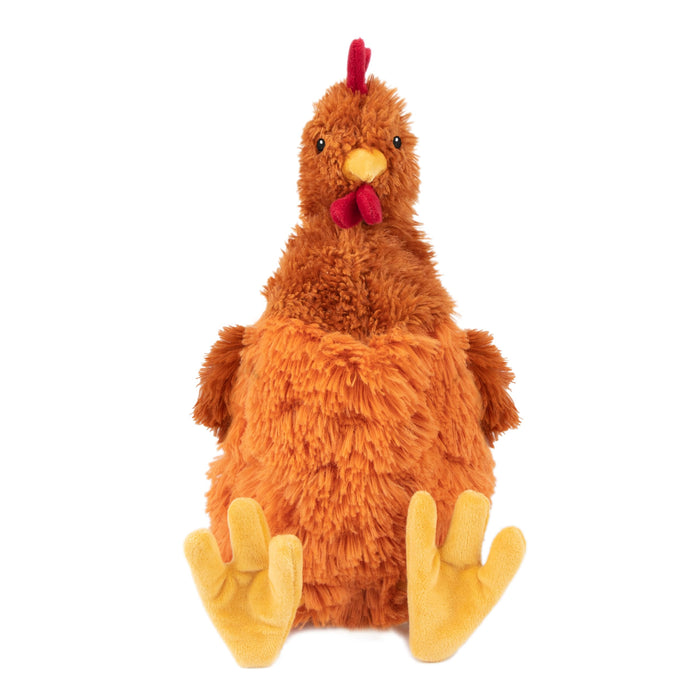 Best Pet Supplies Interactive Squeaky Dog Toy - Crinkle Chicken, Brown