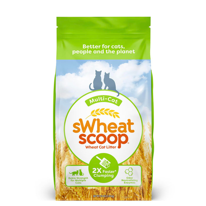 sWheat Scoop Natural Wheat Multi-Cat Clumping Litter, 25 lb
