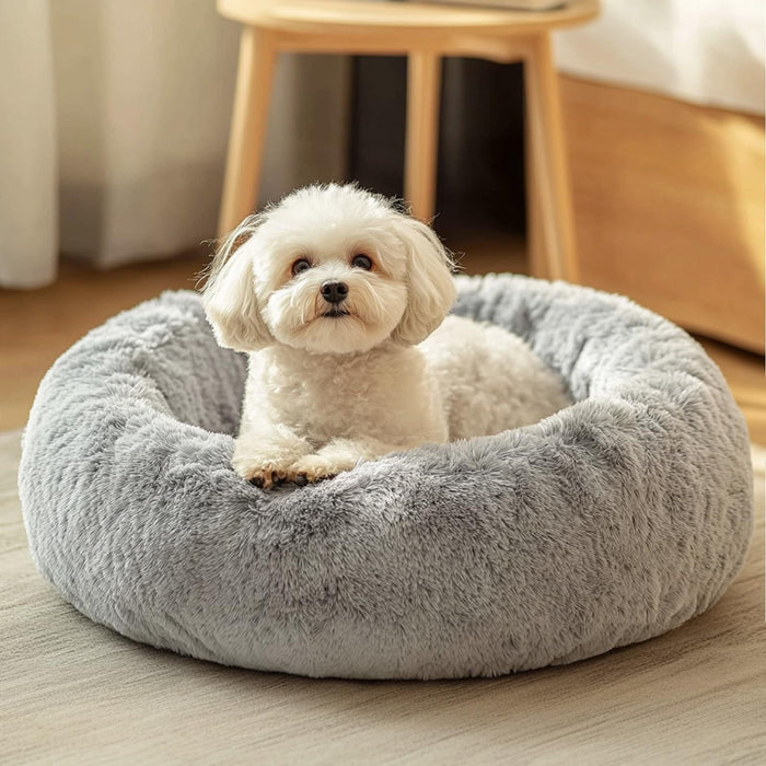JOLLYVOGUE Calming Donut Bed for Small & Medium Pets, 20"