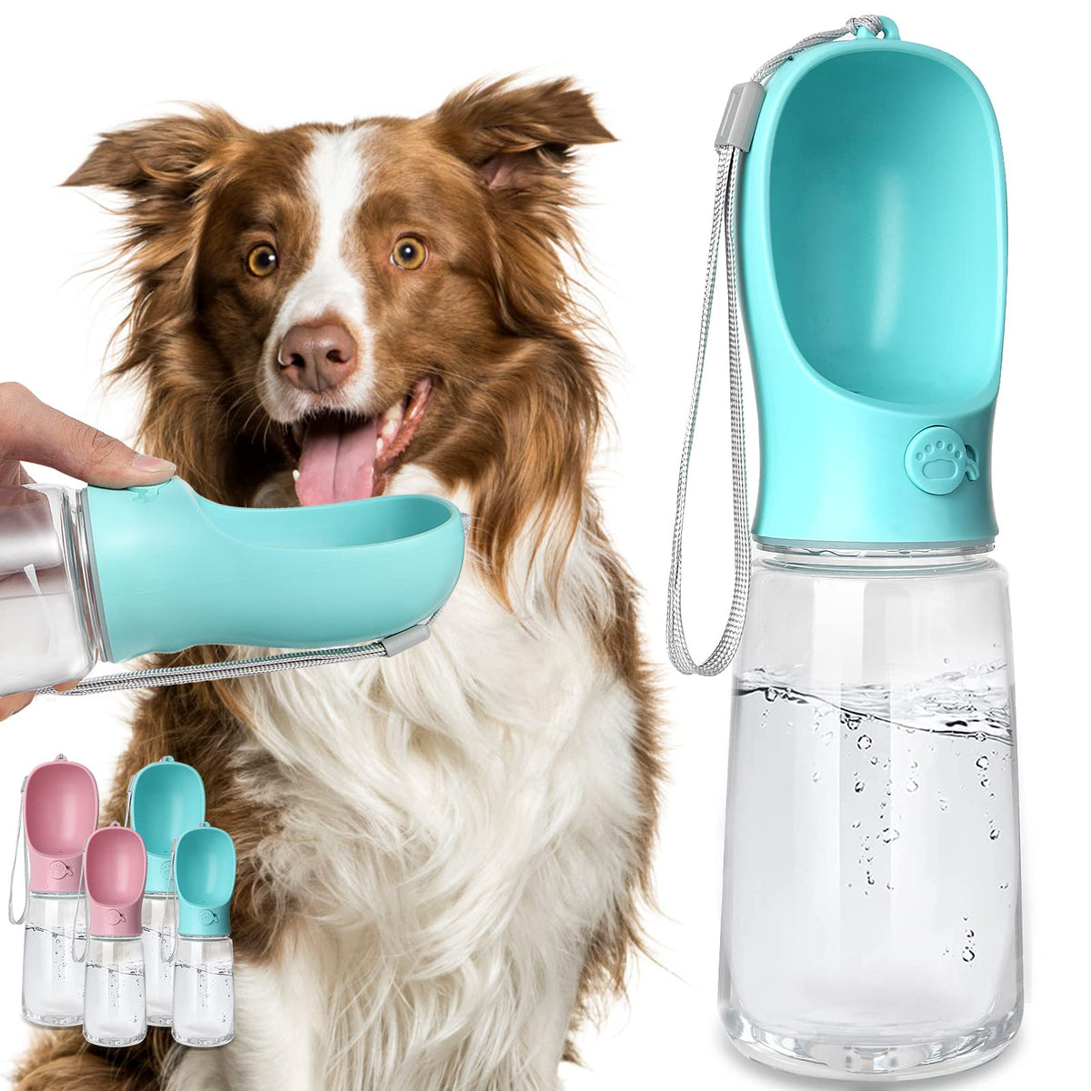 Kalimdor Leak-Proof Portable Dog Water Bottle, 19 oz, Blue