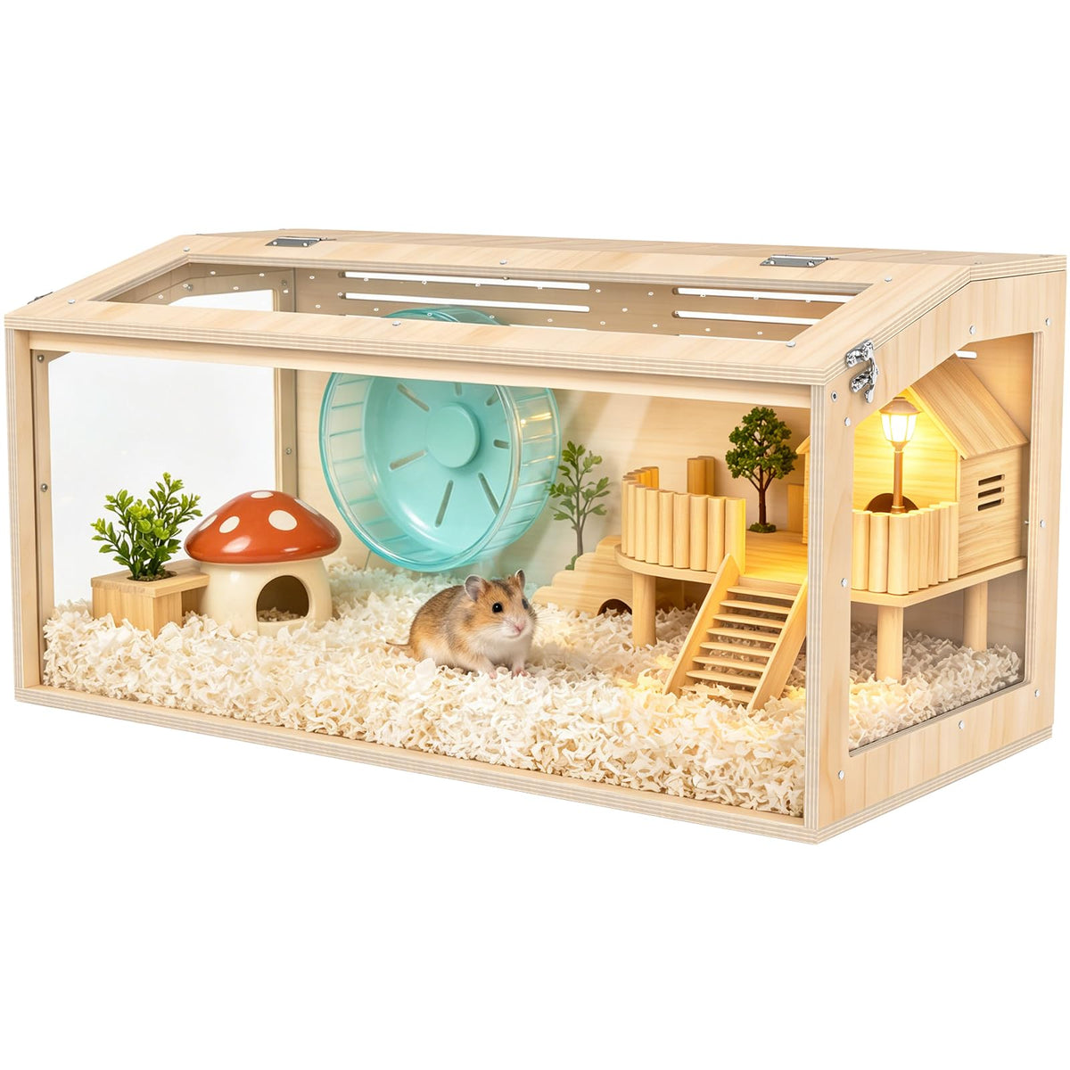 XiaZ Large Acrylic Hamster Cage with Panoramic View, 32"