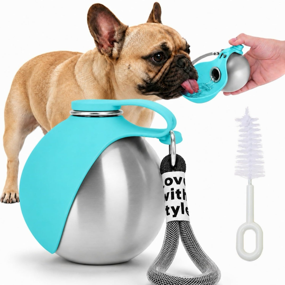 GUDOBZON Portable Dog Water Bottle with Collapsible Bowl