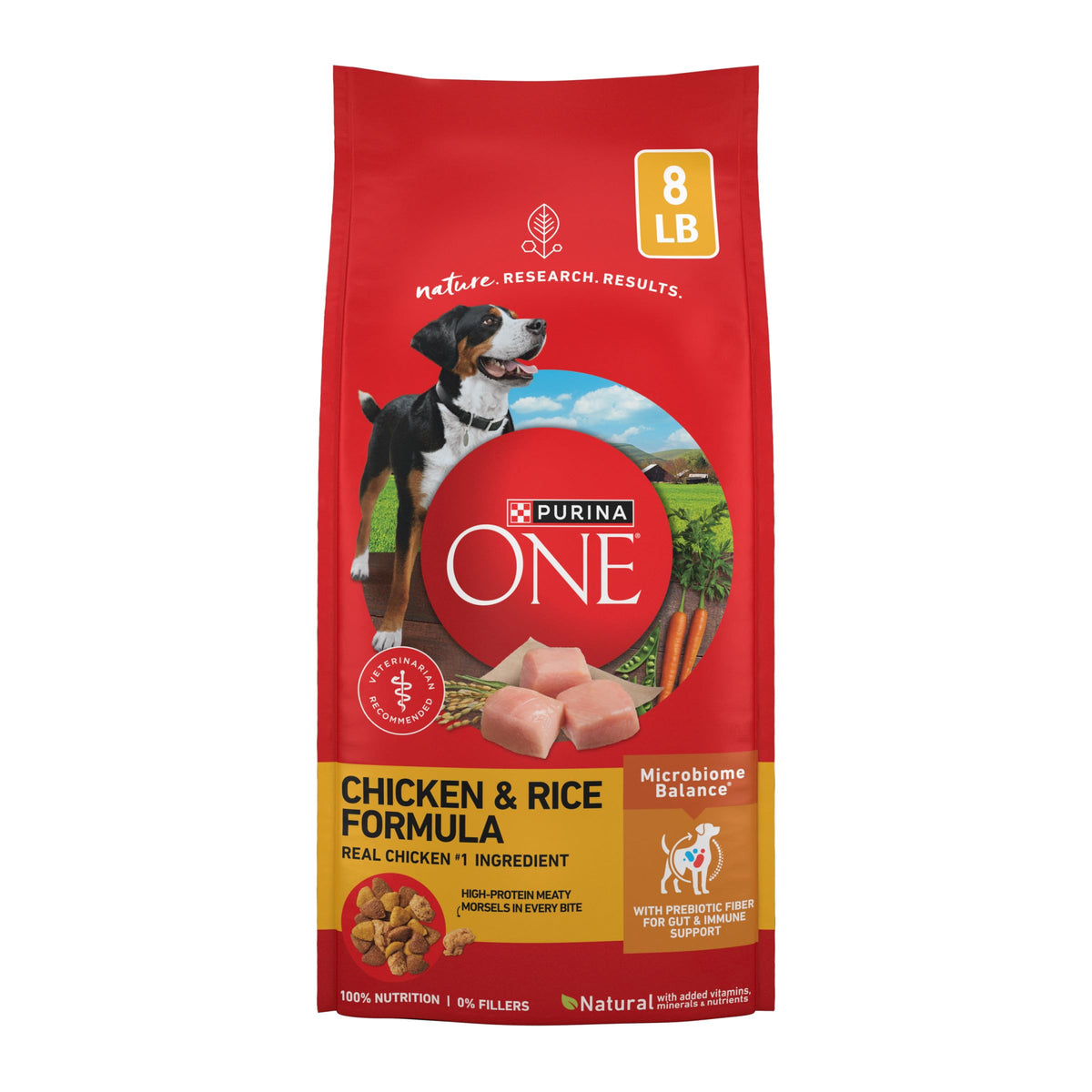 Purina ONE Chicken & Rice Formula Dry Dog Food, 8 lb Bag