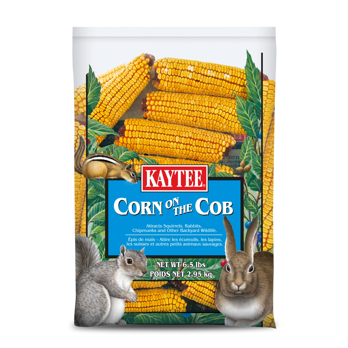 Kaytee Corn on the Cob for Wildlife Feeding, Squirrels & Deer, 6.5 lb