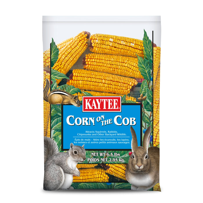 Kaytee Corn on the Cob for Wildlife Feeding, Squirrels & Deer, 6.5 lb
