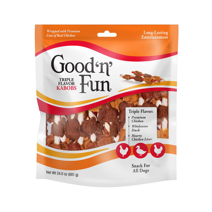 Good 'n' Fun Kabobs Long-Lasting Dog Treats, 24 oz
