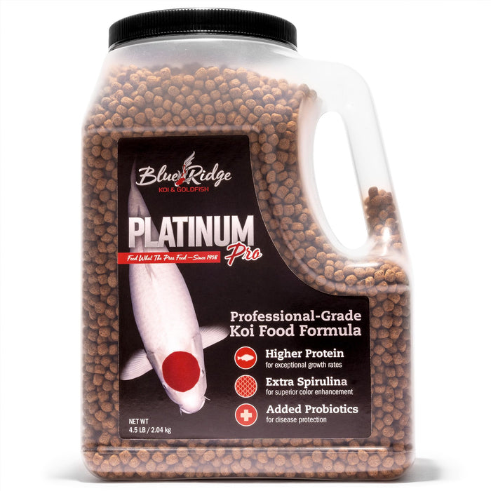 Blue Ridge Koi Platinum Pro Fish Food, 3/16" Pellets, 4.5 lb