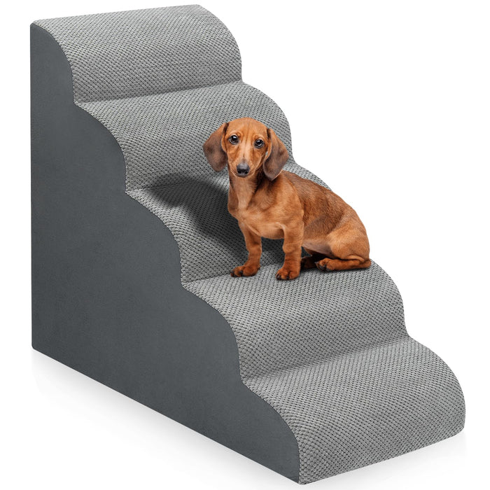 MEJYJEM 5-Step Dog Stairs for High Beds, 28.7" H