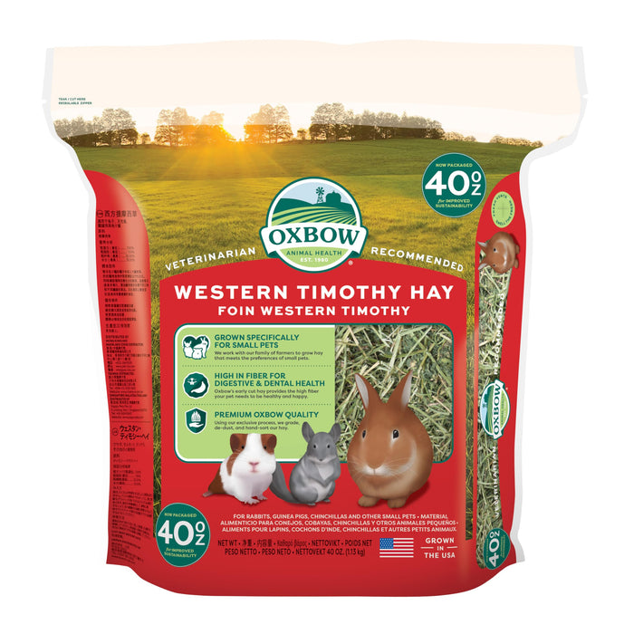 Oxbow Western Timothy Hay for Rabbits & Guinea Pigs, 40 oz