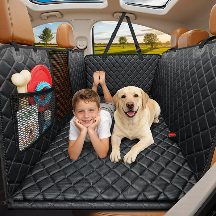 URPOWER Hard Bottom Back Seat Extender Dog Car Seat Cover