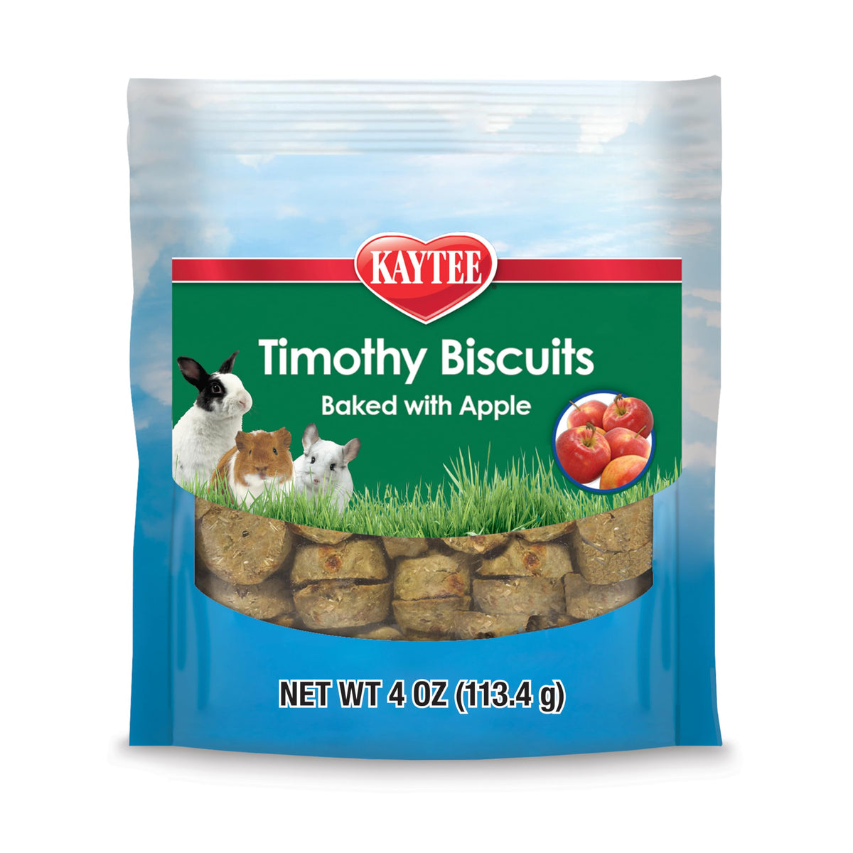 Kaytee Timothy Biscuits, Timothy Hay Bunny Treats for Rabbits, 4 Oz