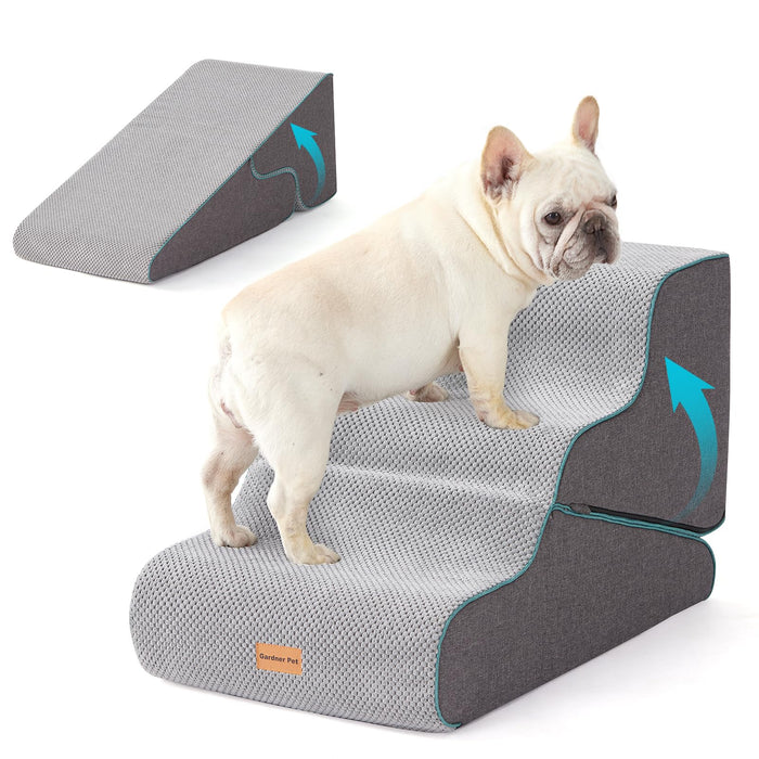 Gardner Pet 2-in-1 3-Step Dog Stairs & Ramp, 16.5" H