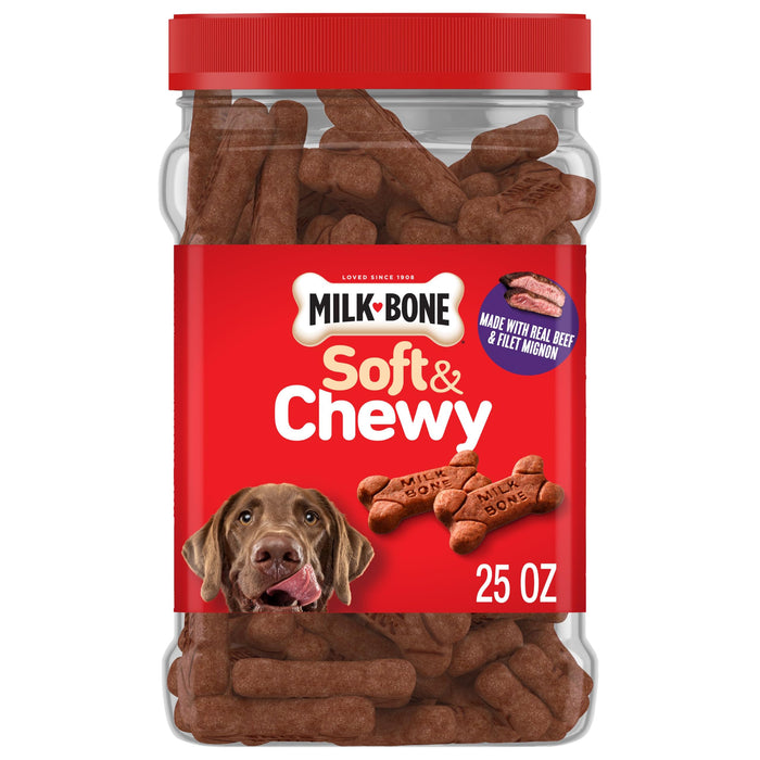 Milk-Bone Soft & Chewy Dog Treats, 25 Oz. Canister