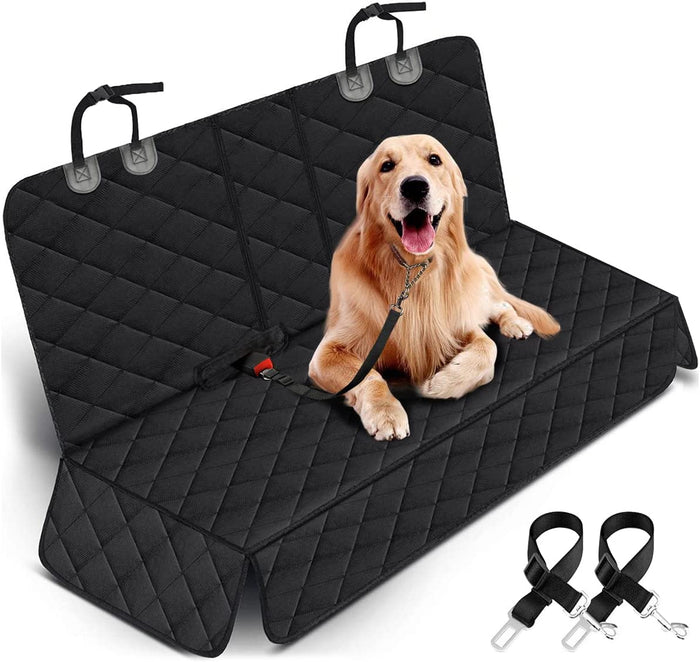Waterproof Back Seat Dog Car Seat Cover, 53" Width, Black